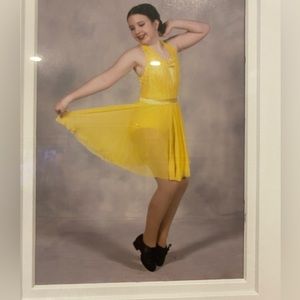 Pretty Yellow halter dress Large Child Weissman Costume.